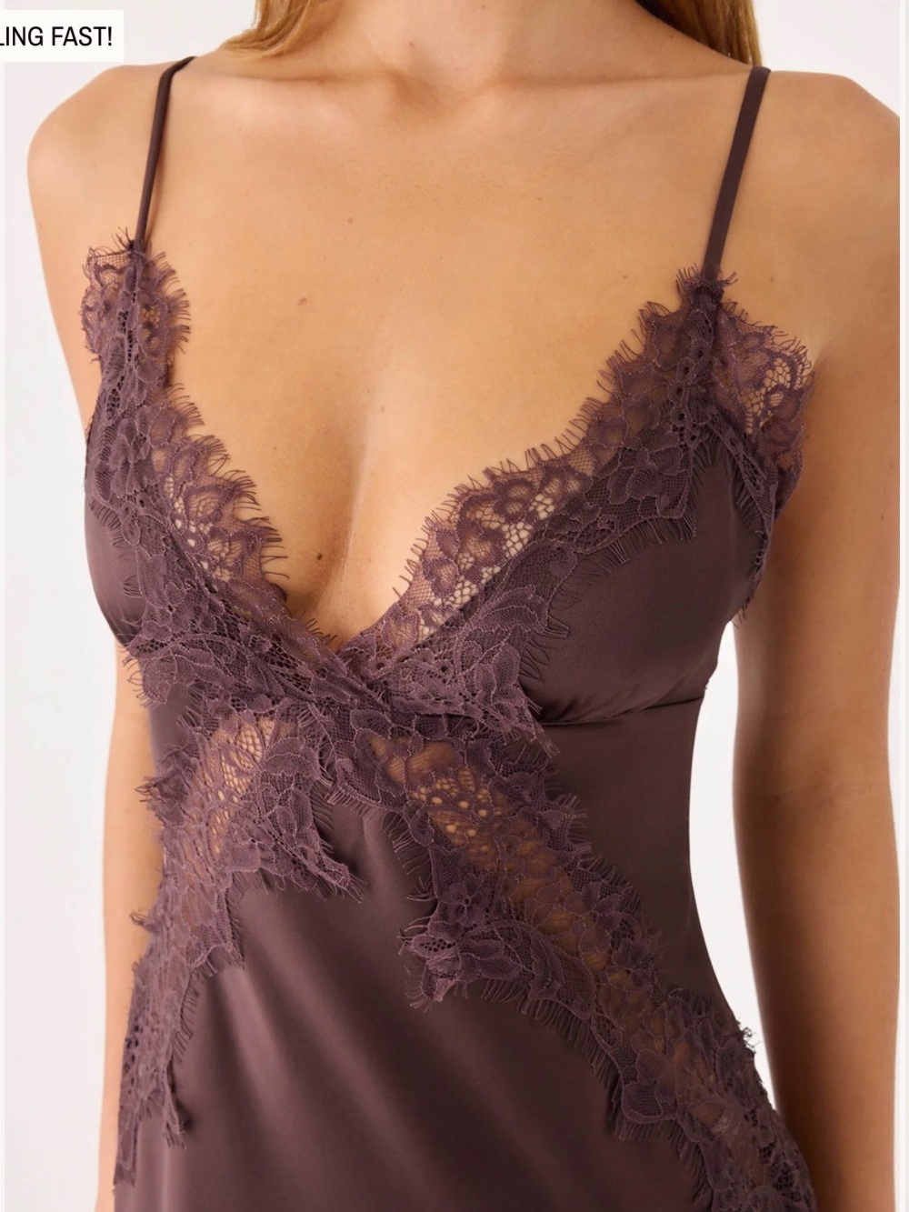 Peppermayo Winona night slip maxi dress - chocolate - Picture 3 of 8